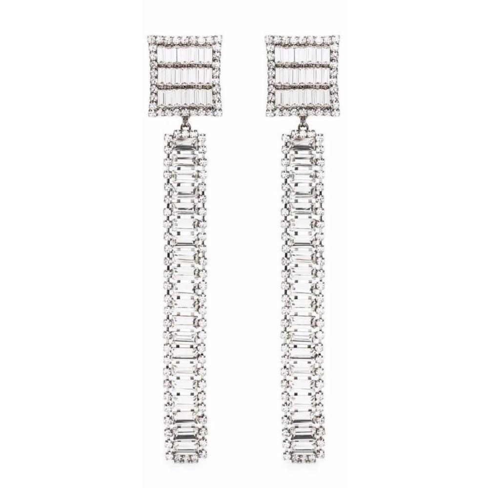 Alessandra Rich - Long Crystal-embellished Earrings